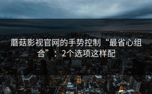 蘑菇影视官网的手势控制“最省心组合”：2个选项这样配