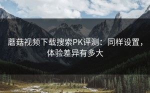 蘑菇视频下载搜索PK评测：同样设置，体验差异有多大