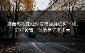 蘑菇影视在线观看横竖屏优劣评测：同样设置，体验差异有多大