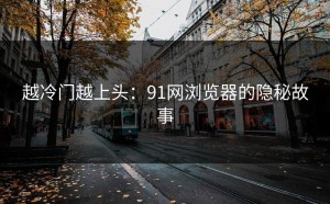 越冷门越上头：91网浏览器的隐秘故事