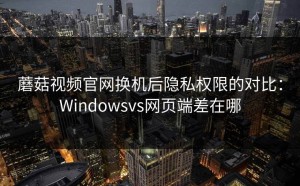 蘑菇视频官网换机后隐私权限的对比：Windowsvs网页端差在哪